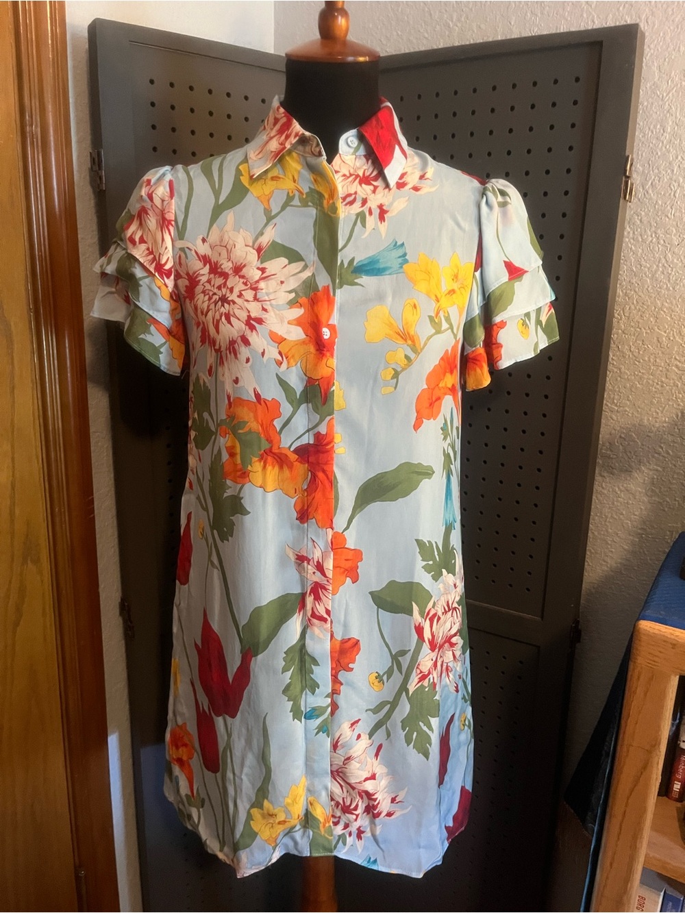 Alice + Olivia Floral Silk Blend Minidress